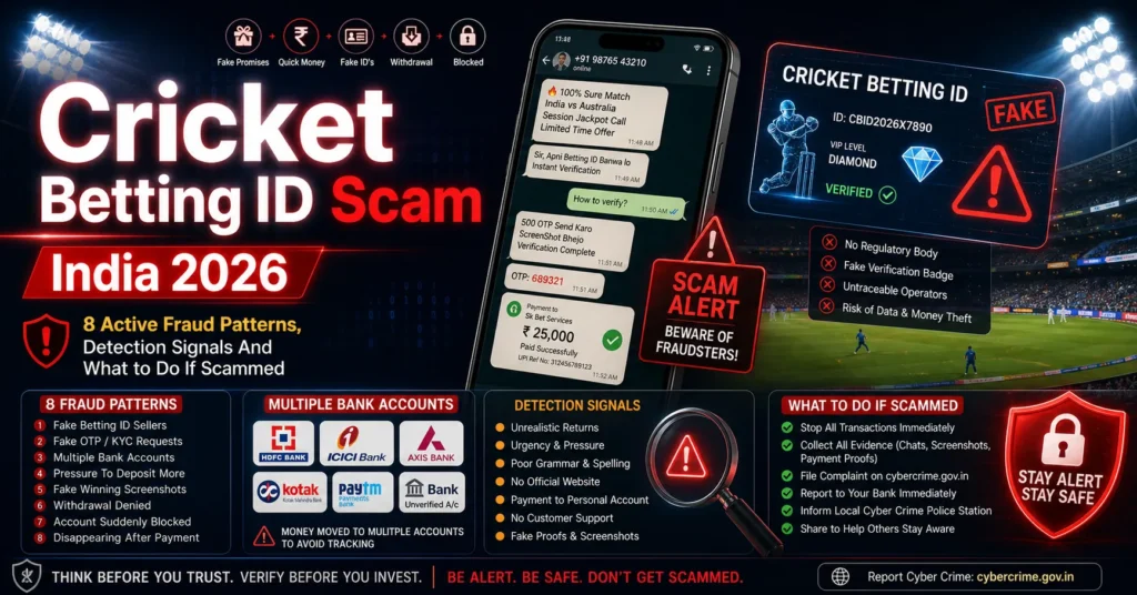 cricket betting id scam india 2026